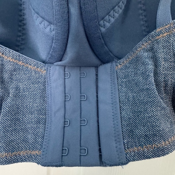 🤍💙NWOT Colsie from Target Blue Jean Lace Trim Cropped Corset Bustier Bralette 💙🤍 - Picture 4 of 7